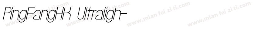 PingFangHK Ultraligh字体转换